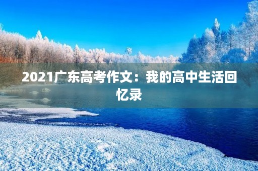2021广东高考作文：我的高中生活回忆录