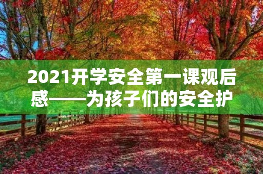2021开学安全第一课观后感——为孩子们的安全护航