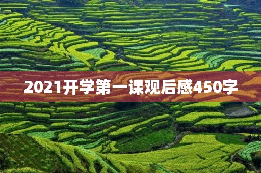 2021开学第一课观后感450字