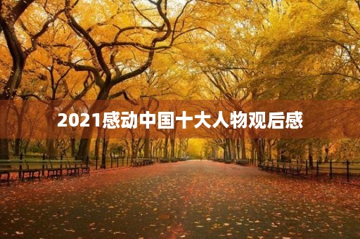 2021感动中国十大人物观后感 2021感动中国十大人物观后感