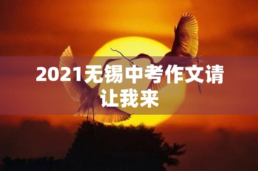 2021无锡中考作文请让我来 2021无锡中考作文请让我来