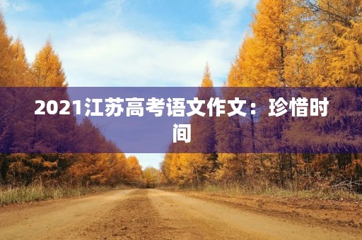 2021江苏高考语文作文：珍惜时间，迎接挑战