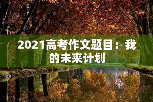 2021高考作文题目：我的未来计划