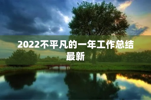 2022不平凡的一年工作总结最新
