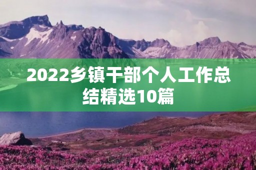 2022乡镇干部个人工作总结精选10篇