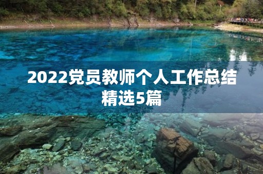 2022党员教师个人工作总结精选5篇