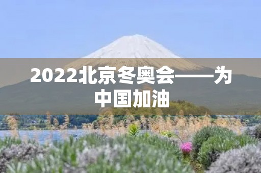 2022北京冬奥会——为中国加油 2022北京冬奥会——为中国加油
