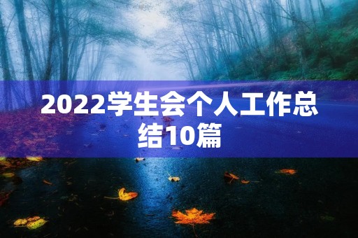 2022学生会个人工作总结10篇