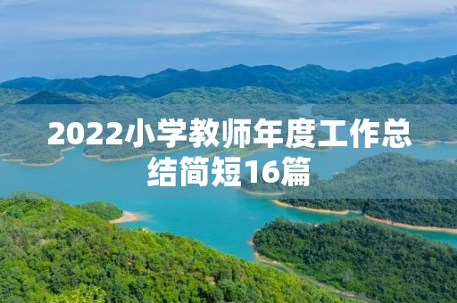 2022小学教师年度工作总结简短16篇