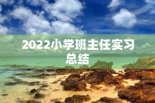 2022小学班主任实习总结 2022小学班主任实习总结