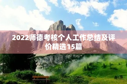 2022师德考核个人工作总结及评价精选15篇