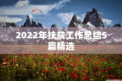 2022年扶贫工作总结5篇精选