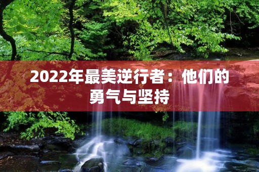 2022年最美逆行者:他们的勇气与坚持 2022年最美逆行者:他们的勇气与坚持