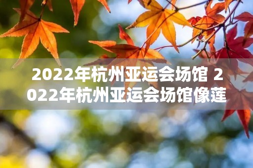 2022年杭州亚运会场馆 2022年杭州亚运会场馆像莲花