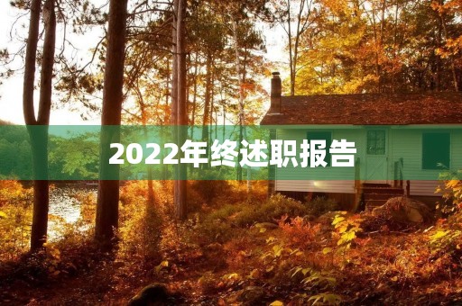 2022年终述职报告 2022年终述职报告