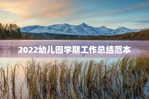 2022幼儿园学期工作总结范本
