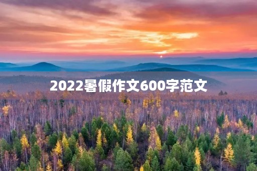 2022暑假作文600字范文 2022暑假作文600字范文