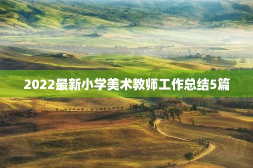 2022最新小学美术教师工作总结5篇