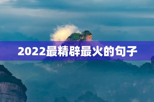 2022最精辟最火的句子，2022最精辟最火的句子图片