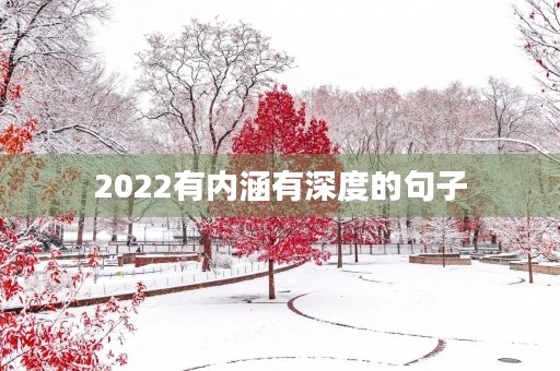 2022有内涵有深度的句子(有内涵有深度的短句) 2022有内涵有深度的句子(有内涵有深度的短句)