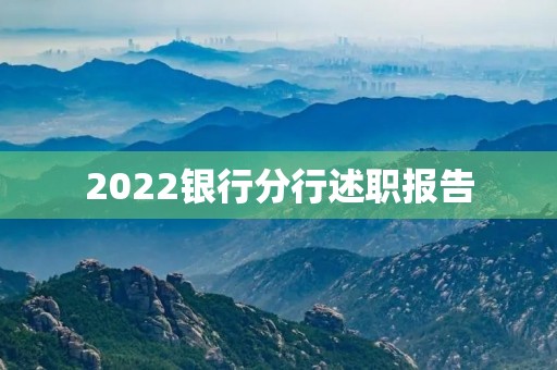 2022银行分行述职报告 2022银行分行述职报告