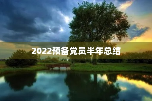 2022预备党员半年总结