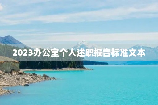 2023办公室个人述职报告标准文本