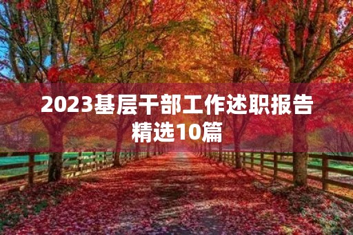 2023基层干部工作述职报告精选10篇