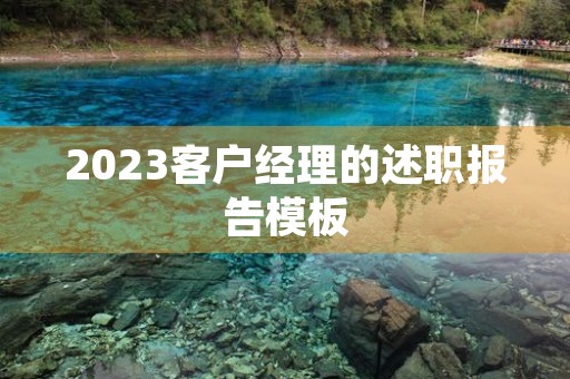 2023客户经理的述职报告模板