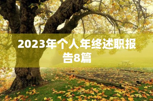 2023年个人年终述职报告8篇