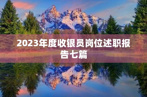 2023年度收银员岗位述职报告七篇