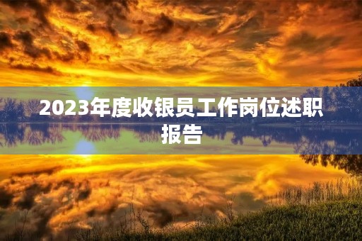 2023年度收银员工作岗位述职报告