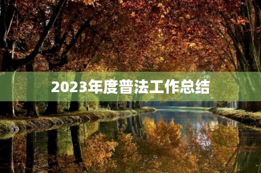 2023年度普法工作总结 2023年度普法工作总结