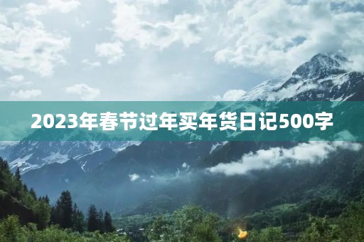 2023年春节过年买年货日记500字