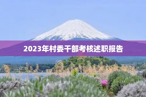 2023年村委干部考核述职报告（7篇）