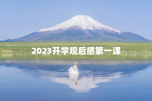 2023开学观后感第一课 2023开学观后感第一课