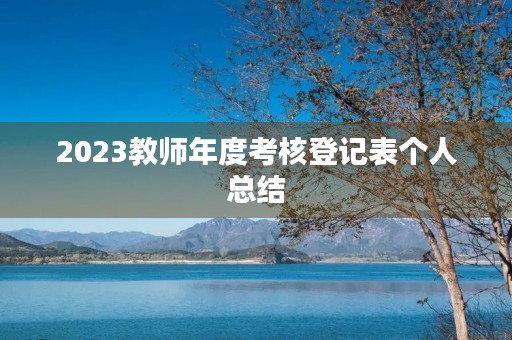 2023教师年度考核登记表个人总结