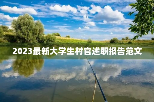 2023最新大学生村官述职报告范文 2023最新大学生村官述职报告范文