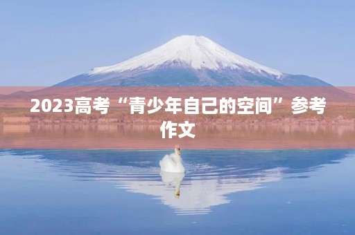 2023高考“青少年自己的空间”参考作文 2023高考“青少年自己的空间”参考作文