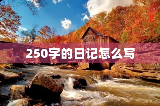 250字的日记怎么写 250字的日记怎么写