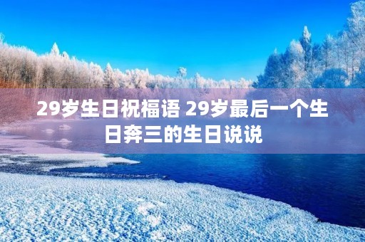 29岁生日祝福语 29岁最后一个生日奔三的生日说说
