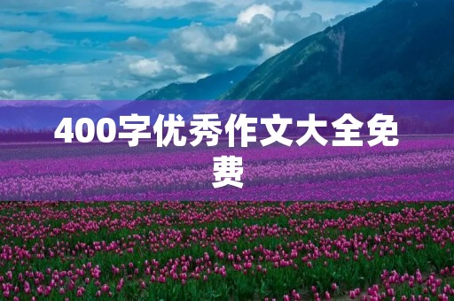400字优秀作文大全免费