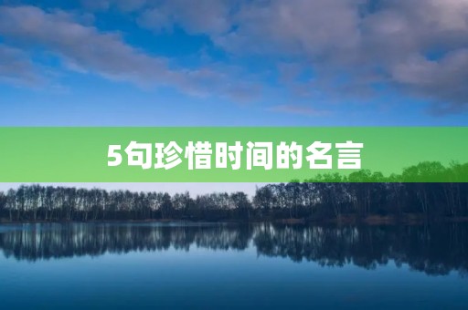 5句珍惜时间的名言,5句珍惜时间的名言警句 5句珍惜时间的名言,5句珍惜时间的名言警句