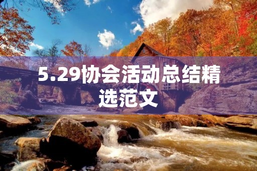 5.29协会活动总结精选范文