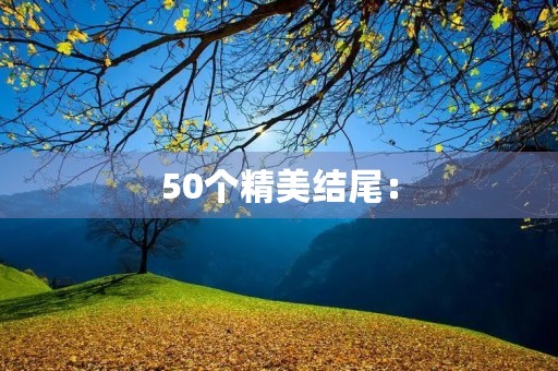 50个精美结尾：