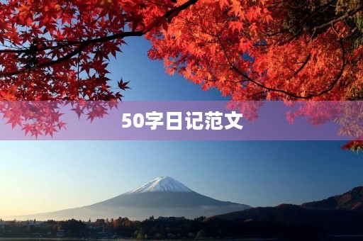 50字日记范文 50字日记范文