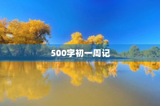 500字初一周记 500字初一周记