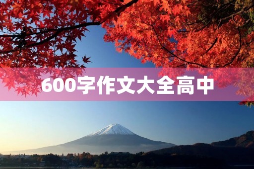 600字作文大全高中 600字作文大全高中