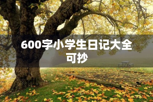600字小学生日记大全可抄