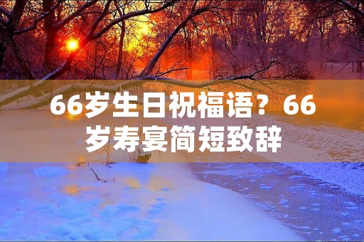 66岁生日祝福语?66岁寿宴简短致辞